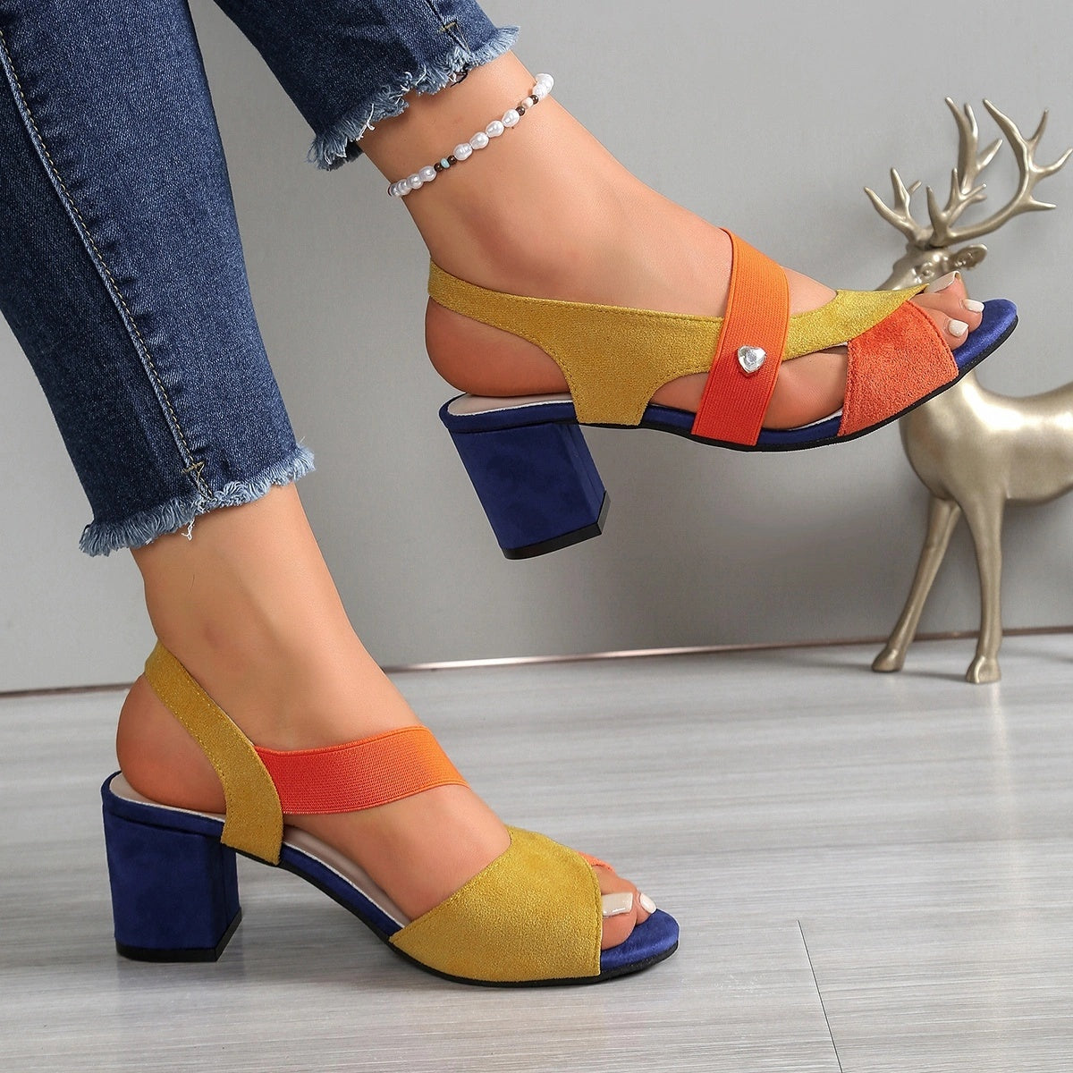 ELARA - CROSS STRAP COMFORT HEELS