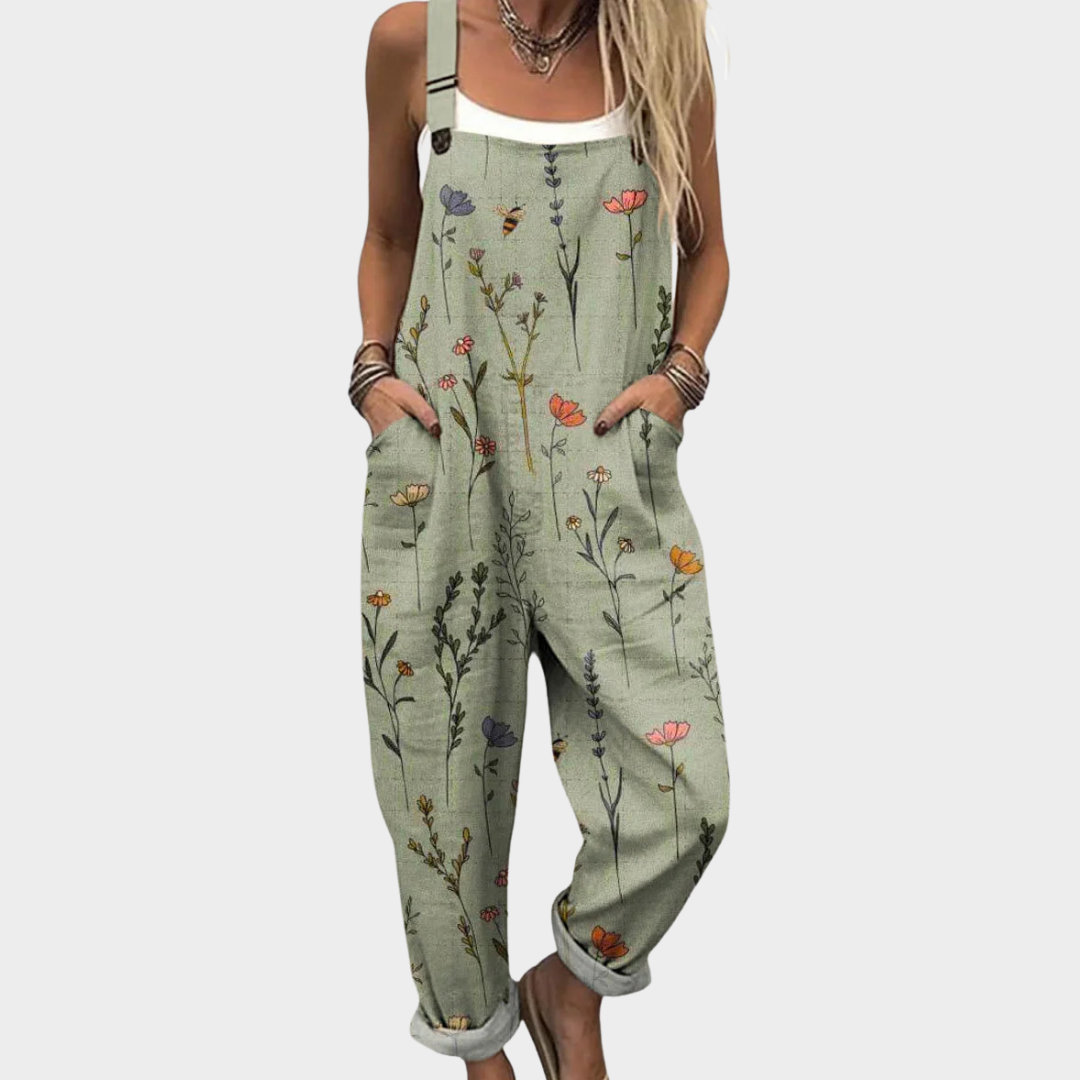 LIVIA – BOTANICAL RELAXED DUNGAREES
