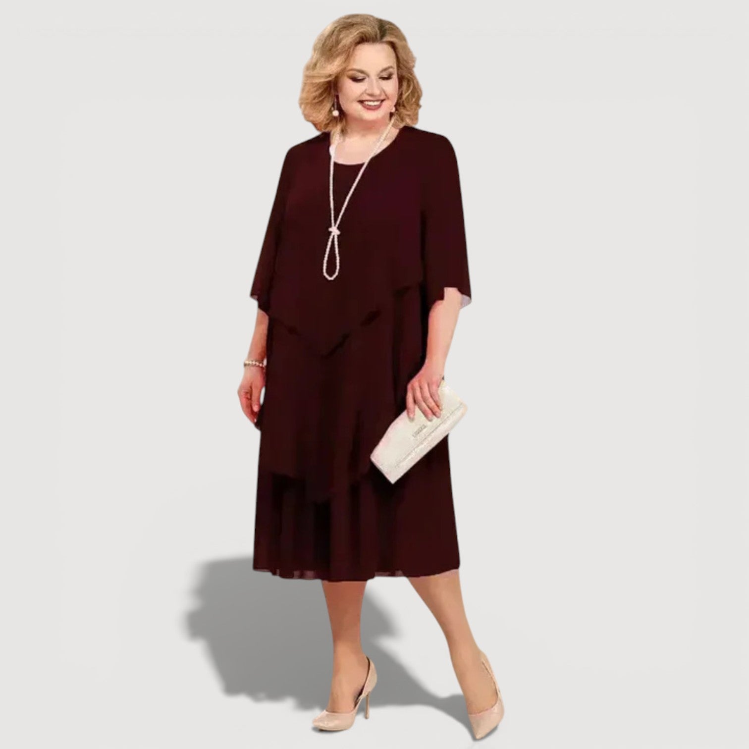 JENIFER – LAYERED MIDI DRESS