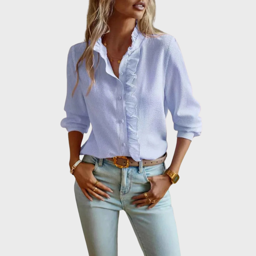 CHARLOTTE – RUFFLE COLLAR BLOUSE