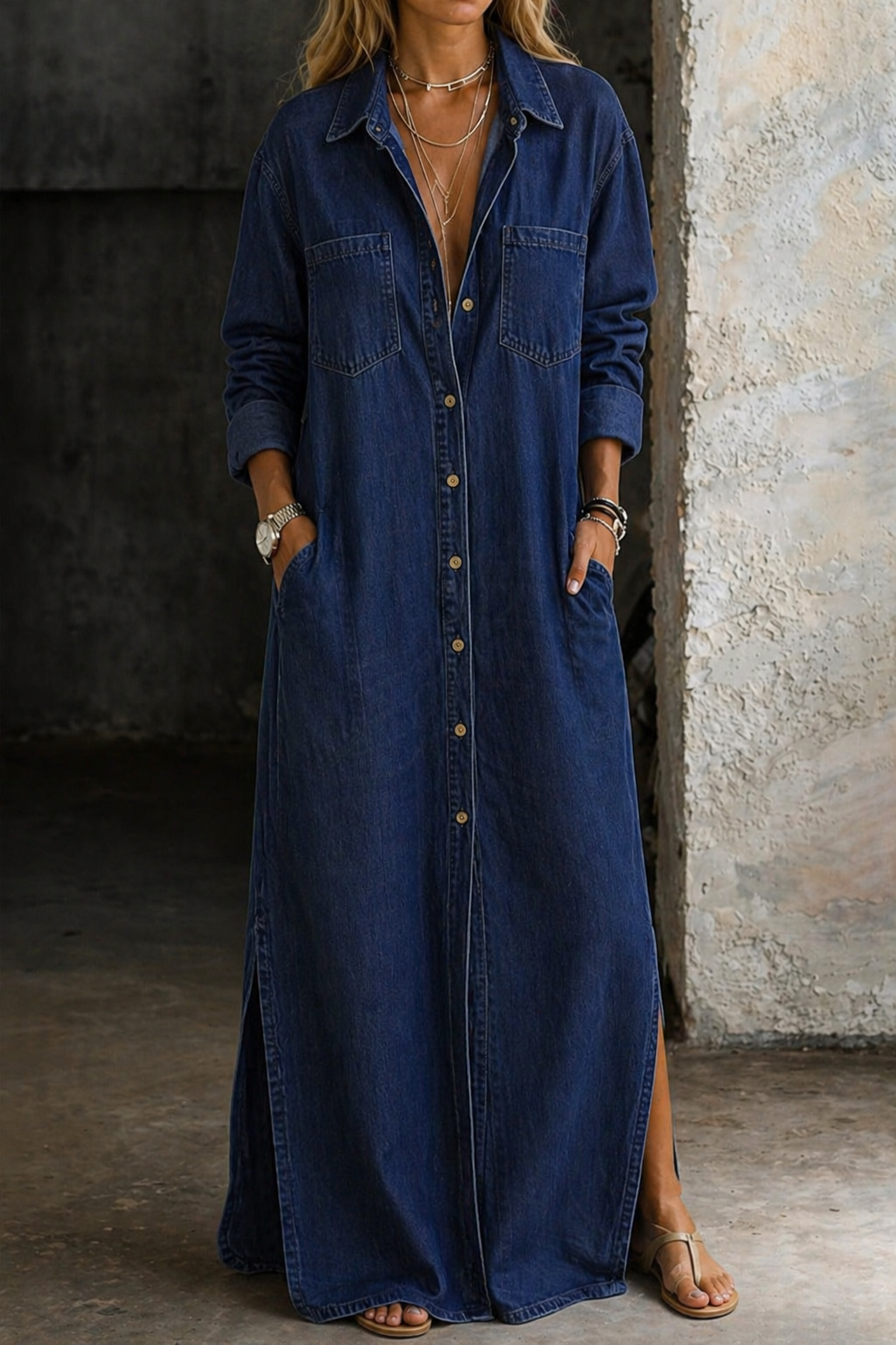 DELANA – RELAXED DENIM SHIRT DRESS
