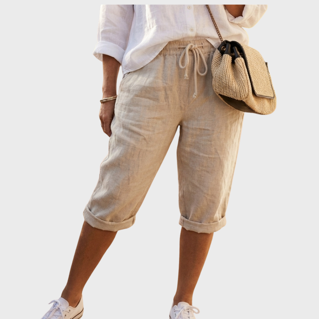 VALERRAĀ® | COTTON LINEN LADIES SHORTS