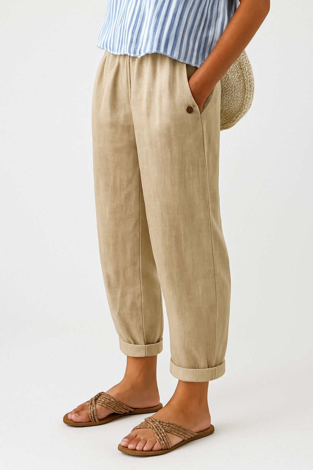 NORAYA - STYLISH PANTS WITH SIDE POCKETS
