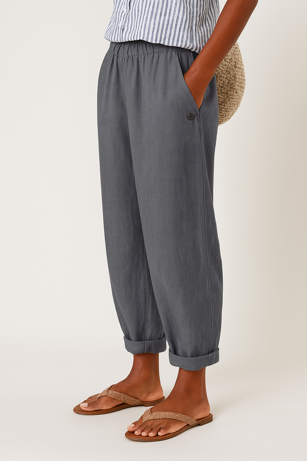 NORAYA - STYLISH PANTS WITH SIDE POCKETS