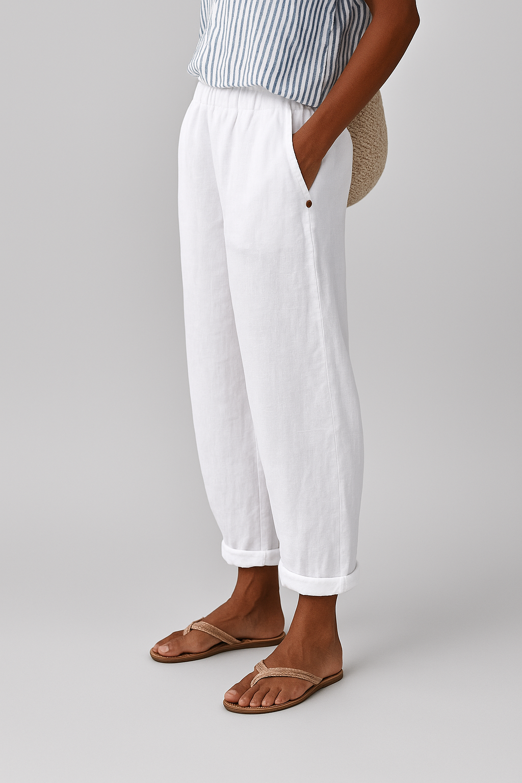 NORAYA - STYLISH PANTS WITH SIDE POCKETS