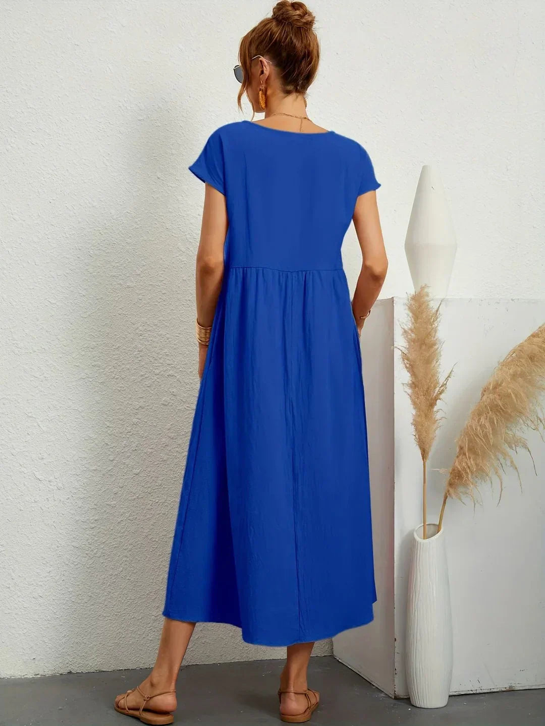 GABRIELL — TIMELESS ELEGANCE FLUID MIDI DRESS