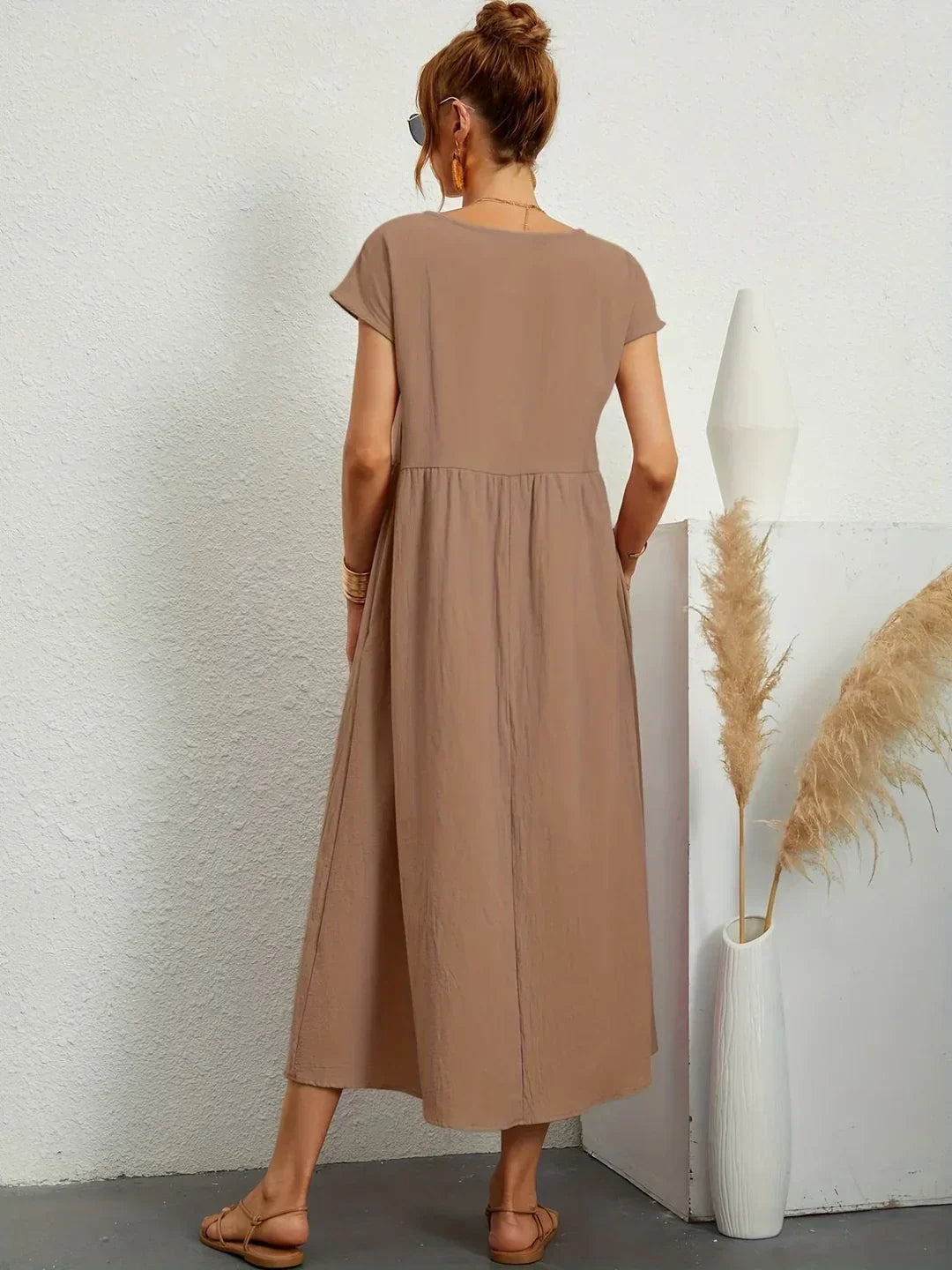 GABRIELL — TIMELESS ELEGANCE FLUID MIDI DRESS