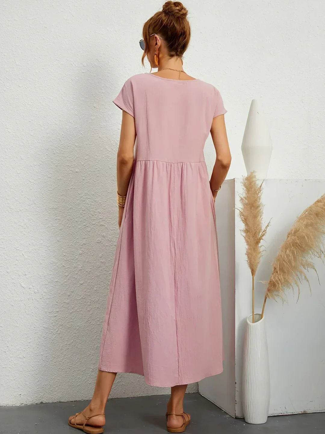GABRIELL — TIMELESS ELEGANCE FLUID MIDI DRESS