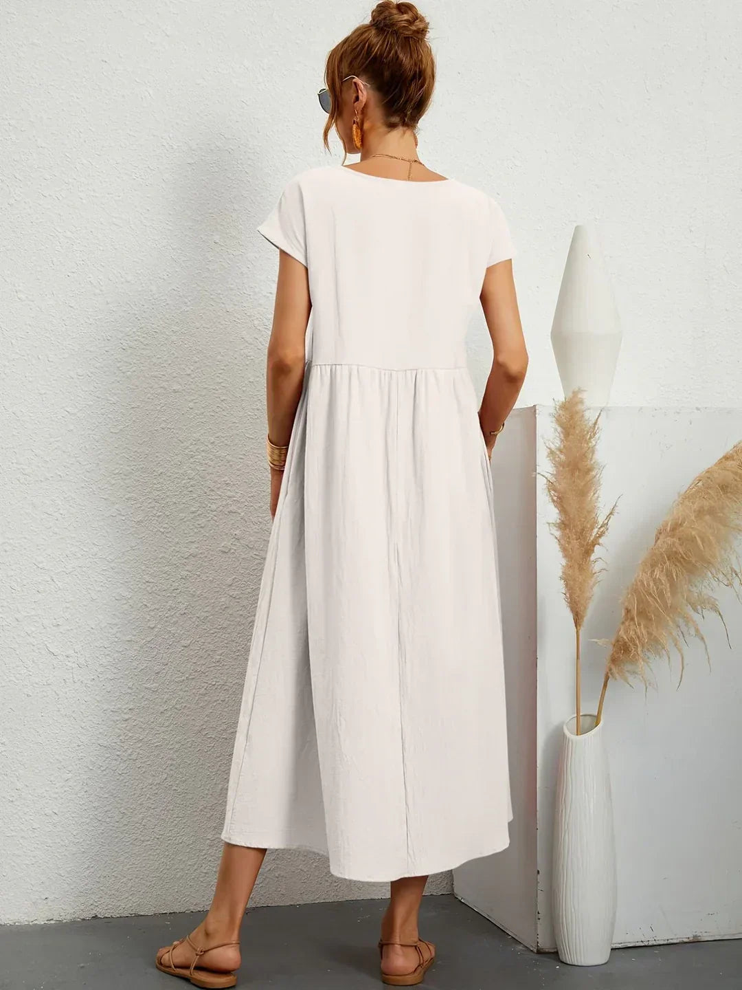 GABRIELL — TIMELESS ELEGANCE FLUID MIDI DRESS