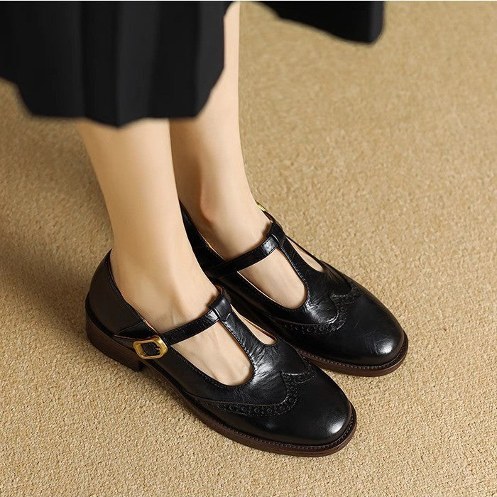 YSOLENNE - ELEGANT T-BAR MARY JANES