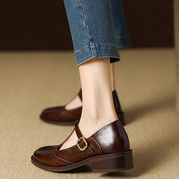 YSOLENNE - ELEGANT T-BAR MARY JANES
