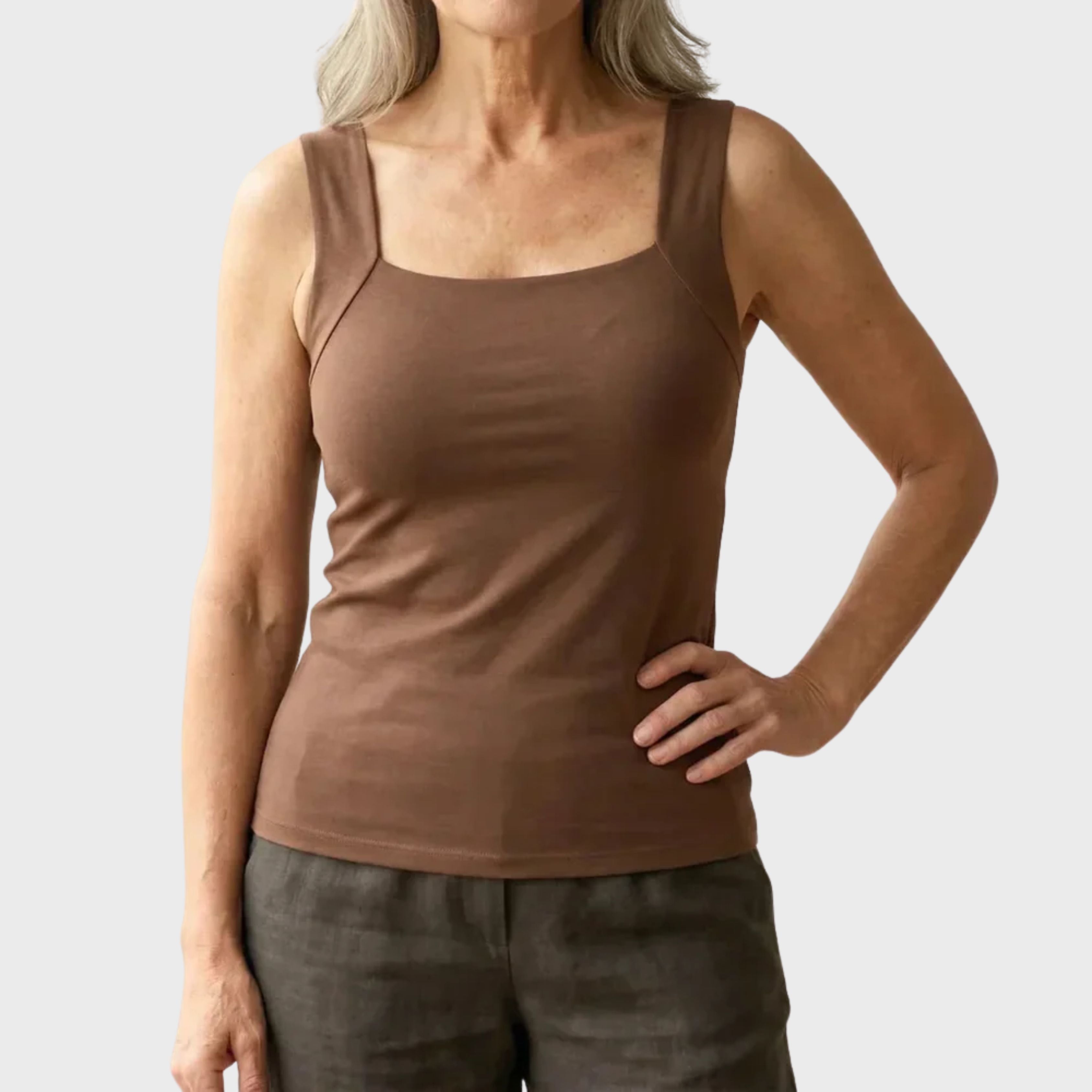 ROXANNE - BUILT-IN COMFORT BRA TANK TOP