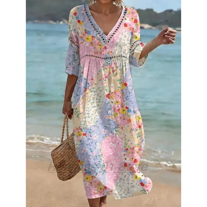 AMÉLIE – FLORAL BEACH MAXI DRESS