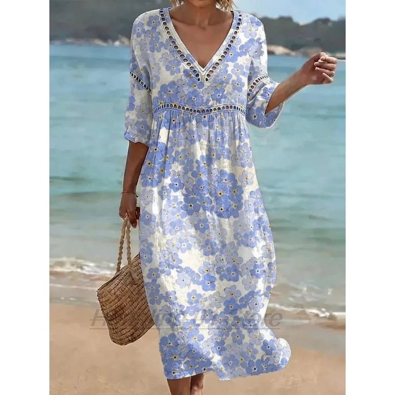 AMÉLIE – FLORAL BEACH MAXI DRESS
