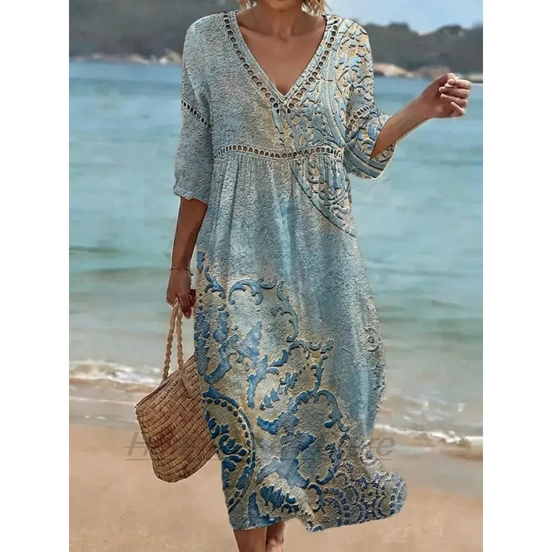 AMÉLIE – FLORAL BEACH MAXI DRESS