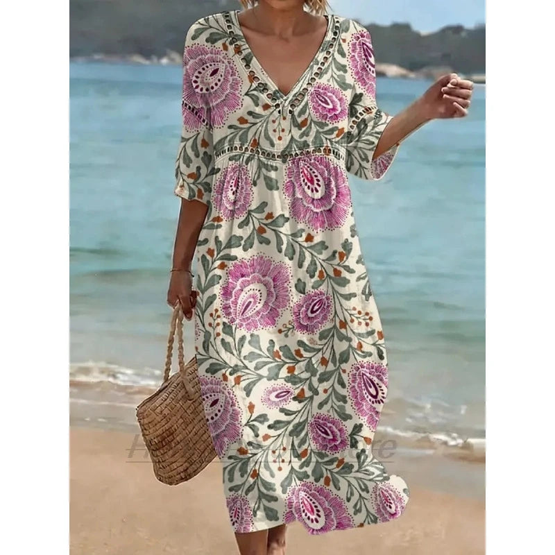 AMÉLIE – FLORAL BEACH MAXI DRESS