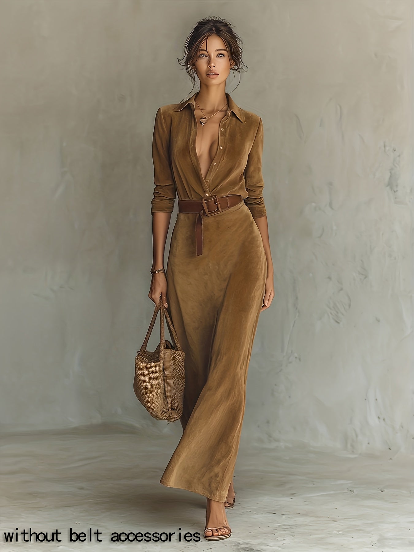 DJANNA - BELTED MIDI DRESS