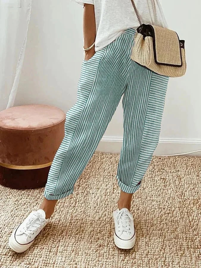 VEYRA - STRIPED RELAXED TROUSERS