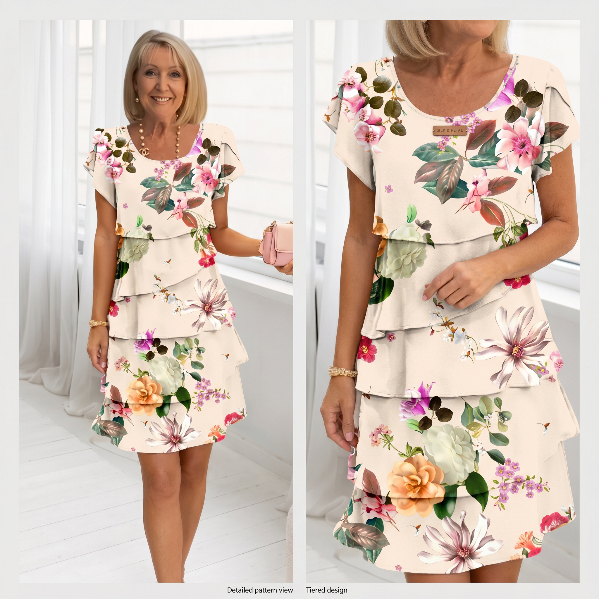 HELENA - FLORAL RUFFLE COMFORT DRESS