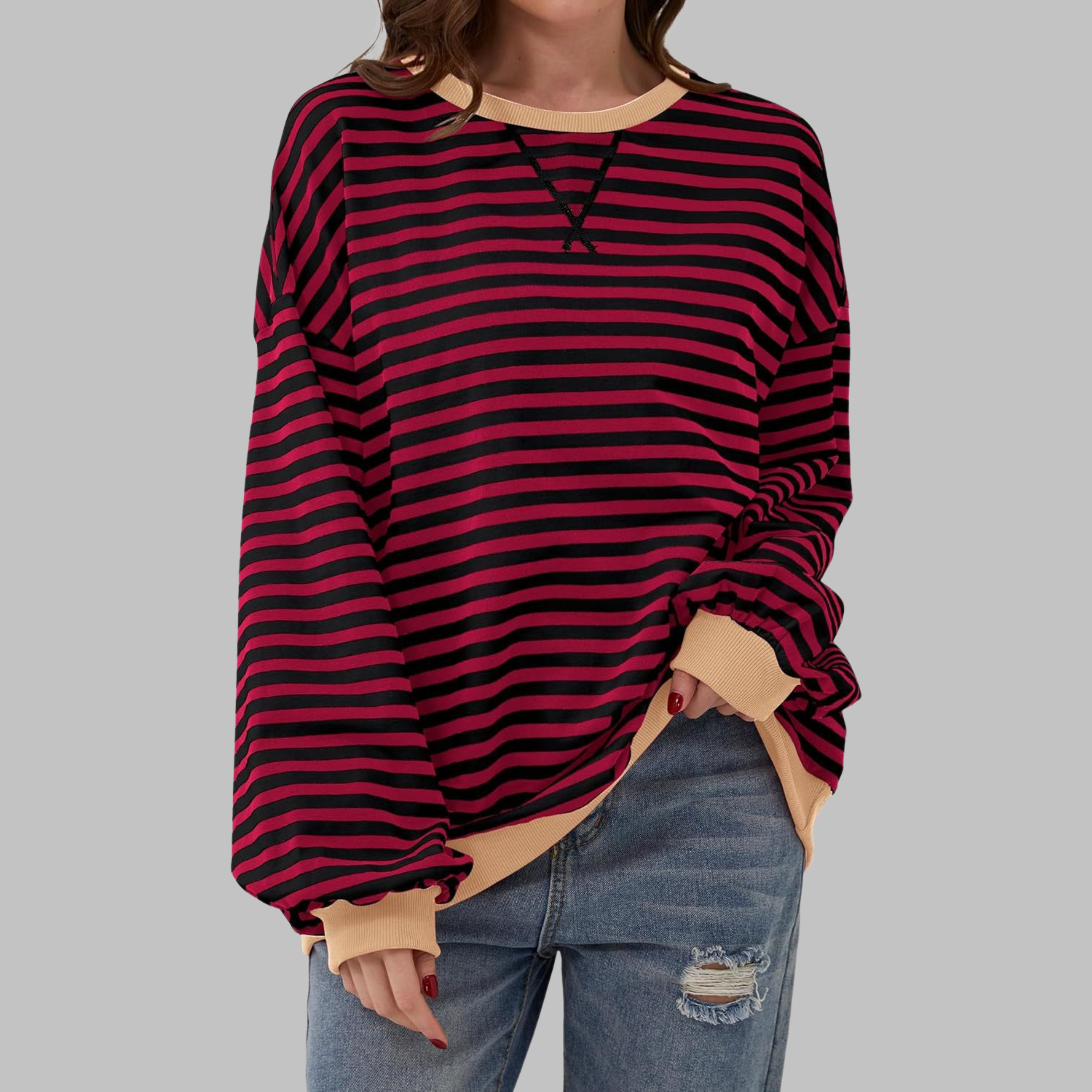 LUKA – RELAXED STRIPED SWEATSHIRT