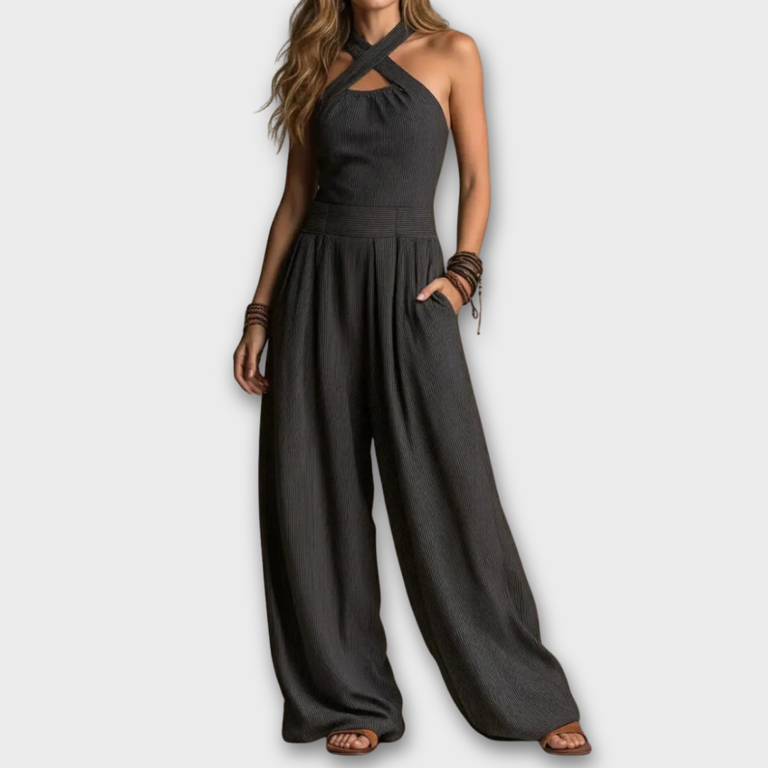 ISLA - CASUAL CHIC WIDE-LEG JUMPSUIT
