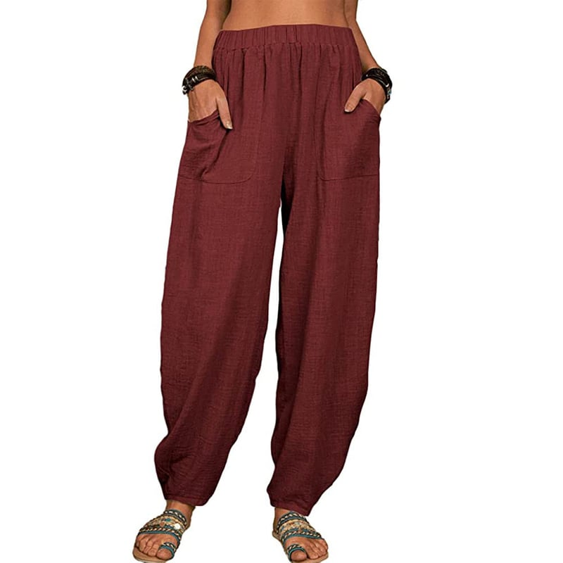 ELVIANE - CASUAL COTTON-LINEN HAREM PANTS