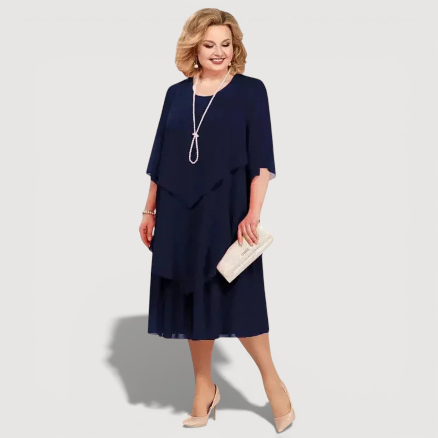 JENIFER – LAYERED MIDI DRESS