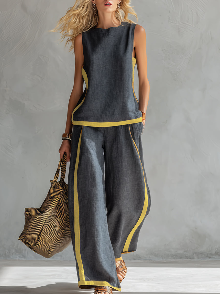 LEILA – EFFORTLESS CHIC TWO-PIECE SET