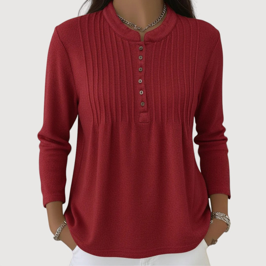 ELODIA – BUTTON KNIT TOP