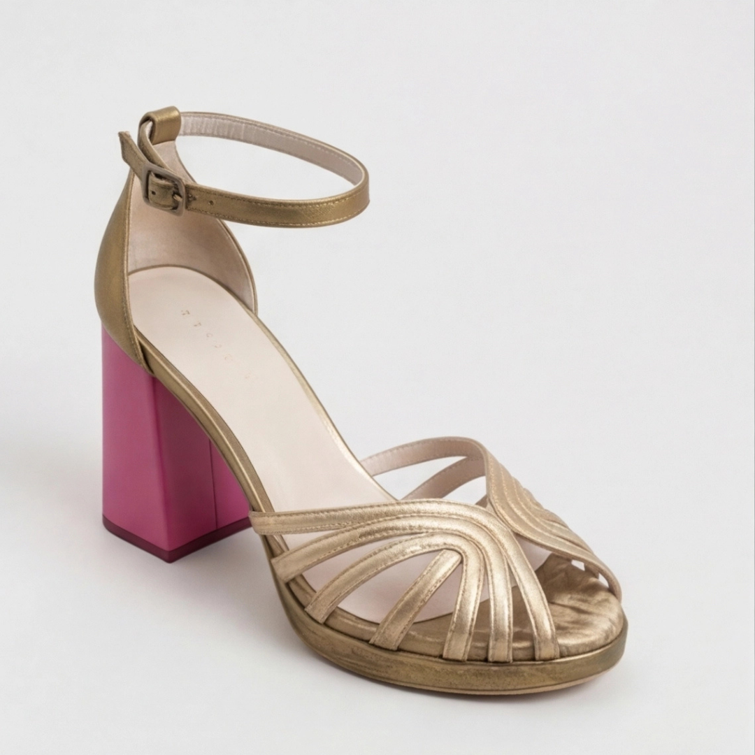 NOELYRAH - GOLD BLOCK HEEL