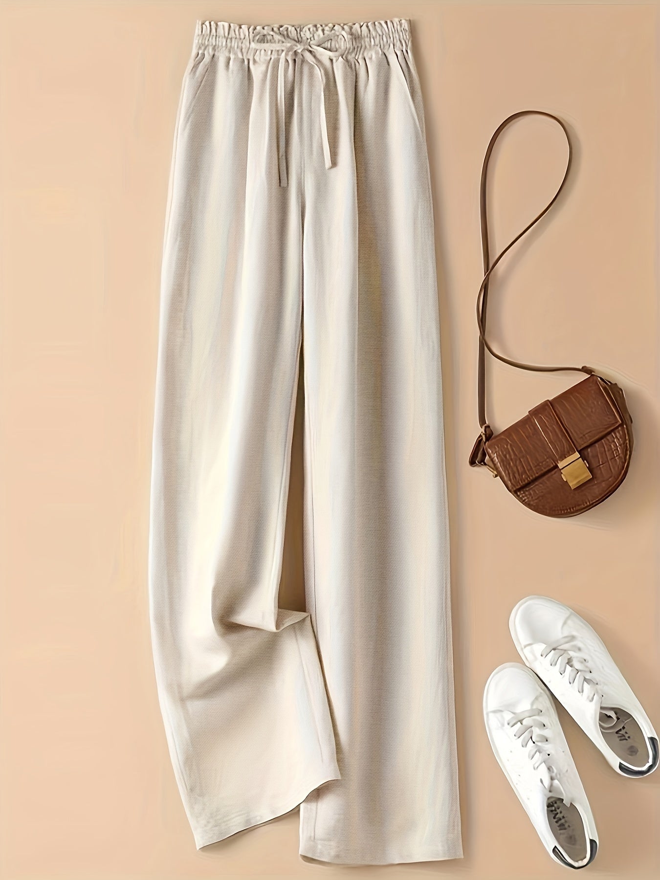 COLETTE - WIDE LEG DRAWSTRING TROUSERS