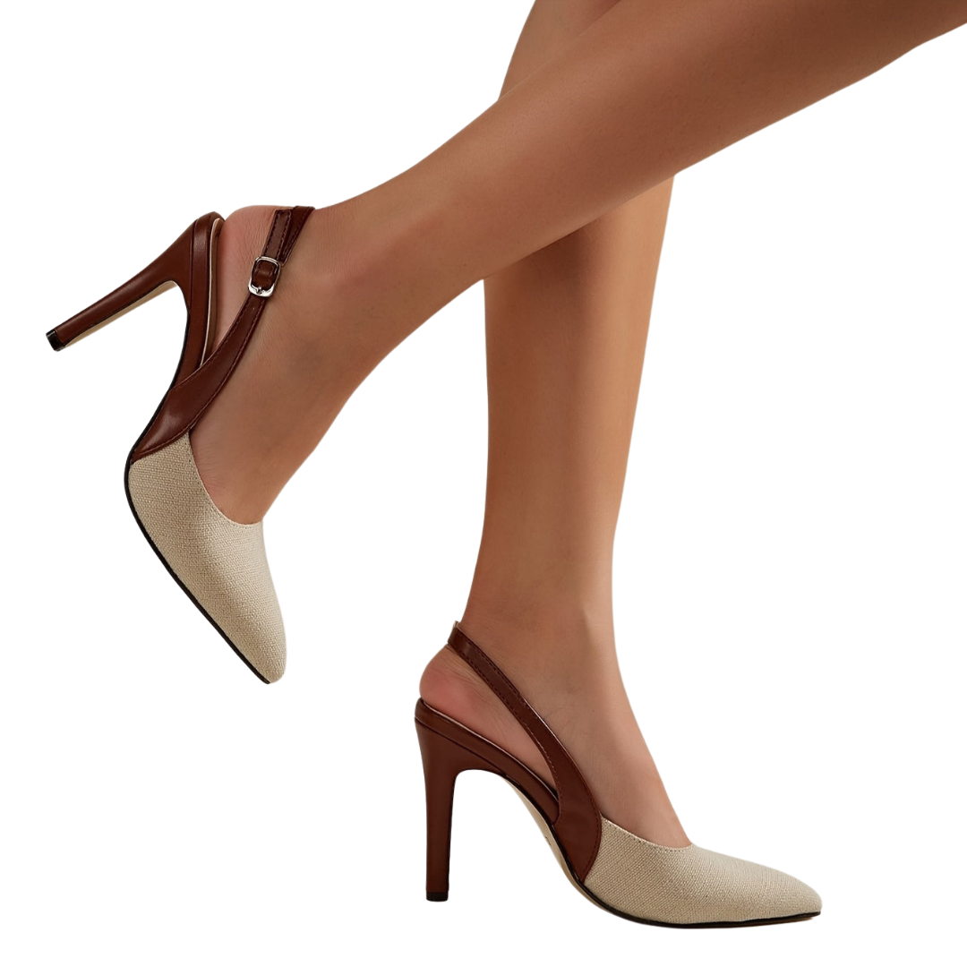 AMÉLIE - CONTRAST SLINGBACK HEELS
