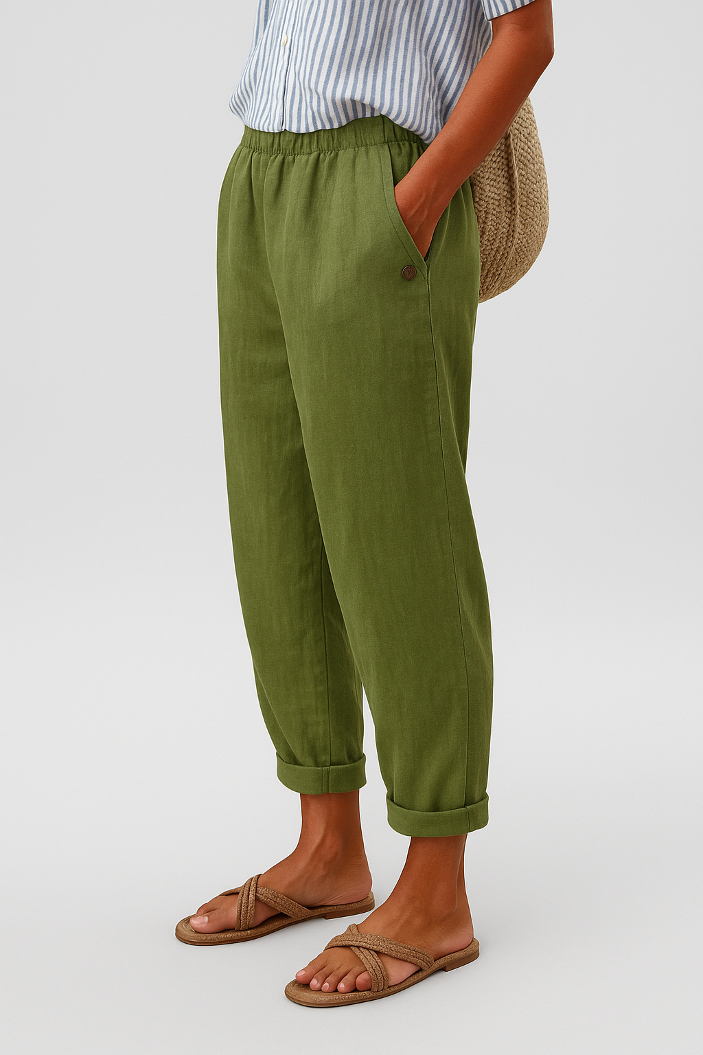 NORAYA - STYLISH PANTS WITH SIDE POCKETS