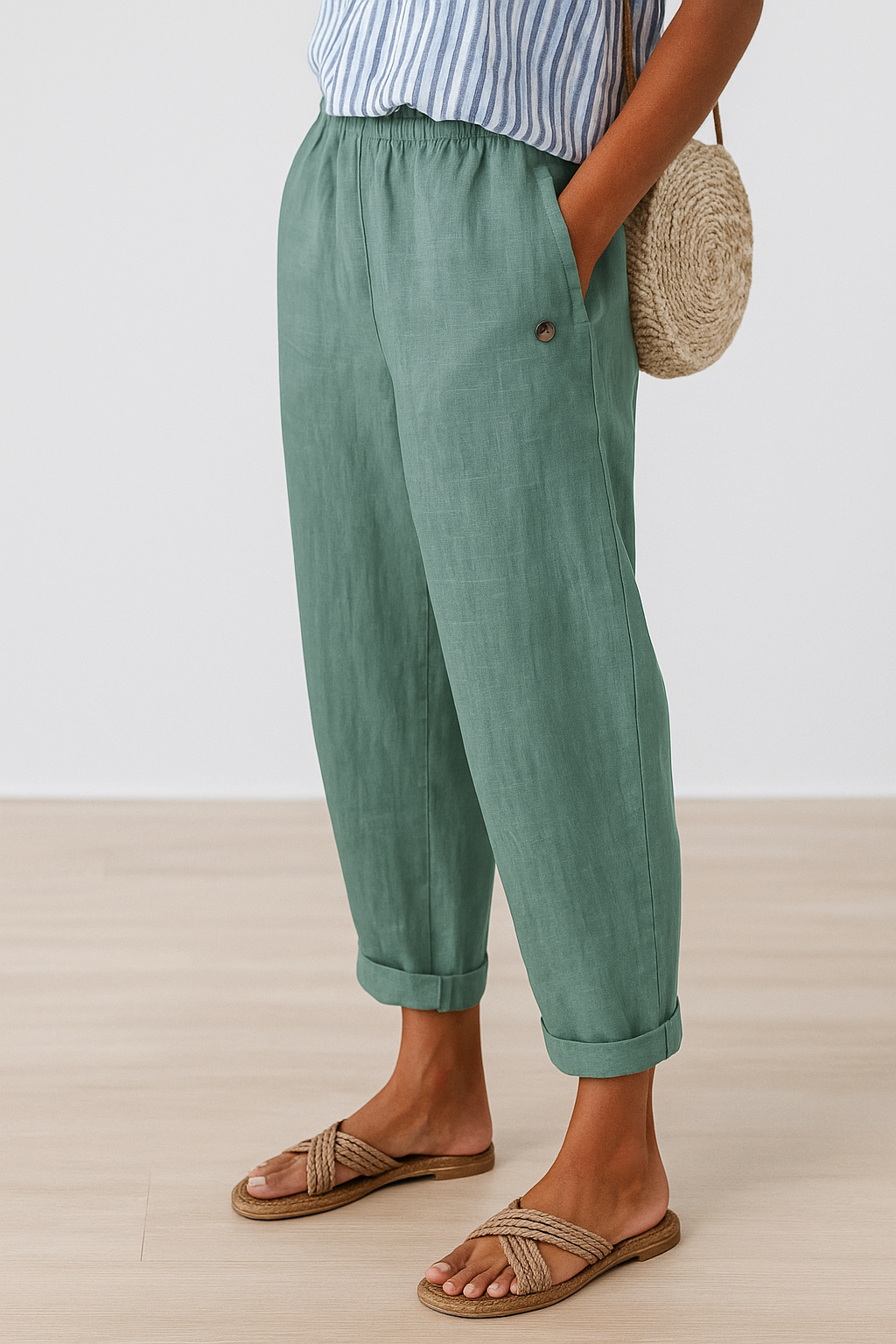 NORAYA - STYLISH PANTS WITH SIDE POCKETS