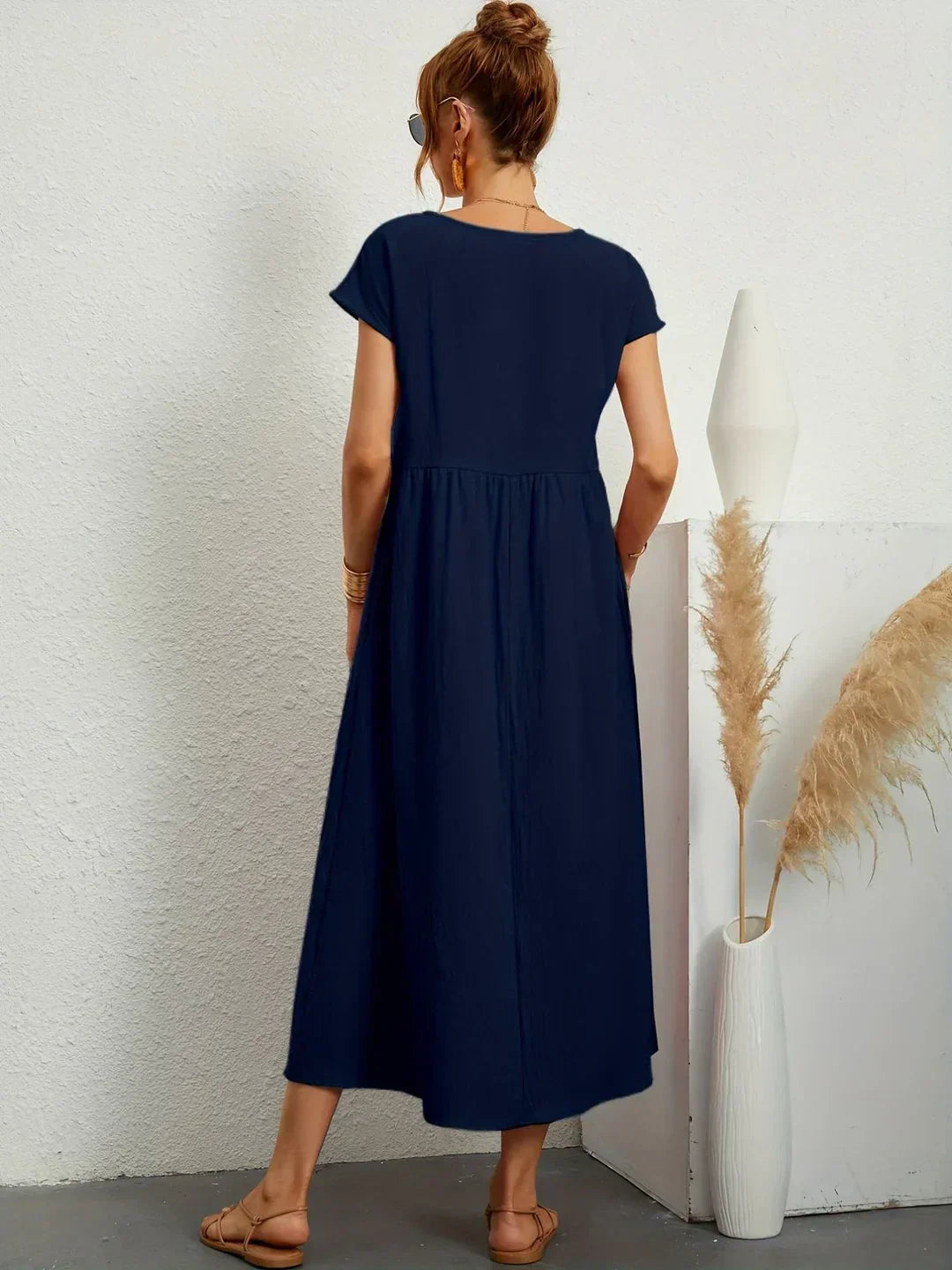 GABRIELL — TIMELESS ELEGANCE FLUID MIDI DRESS