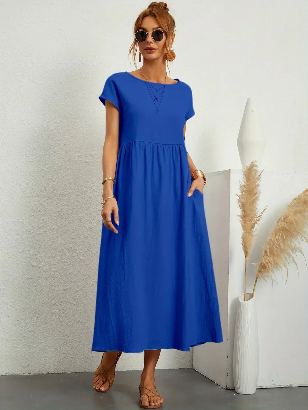 GABRIELL — TIMELESS ELEGANCE FLUID MIDI DRESS
