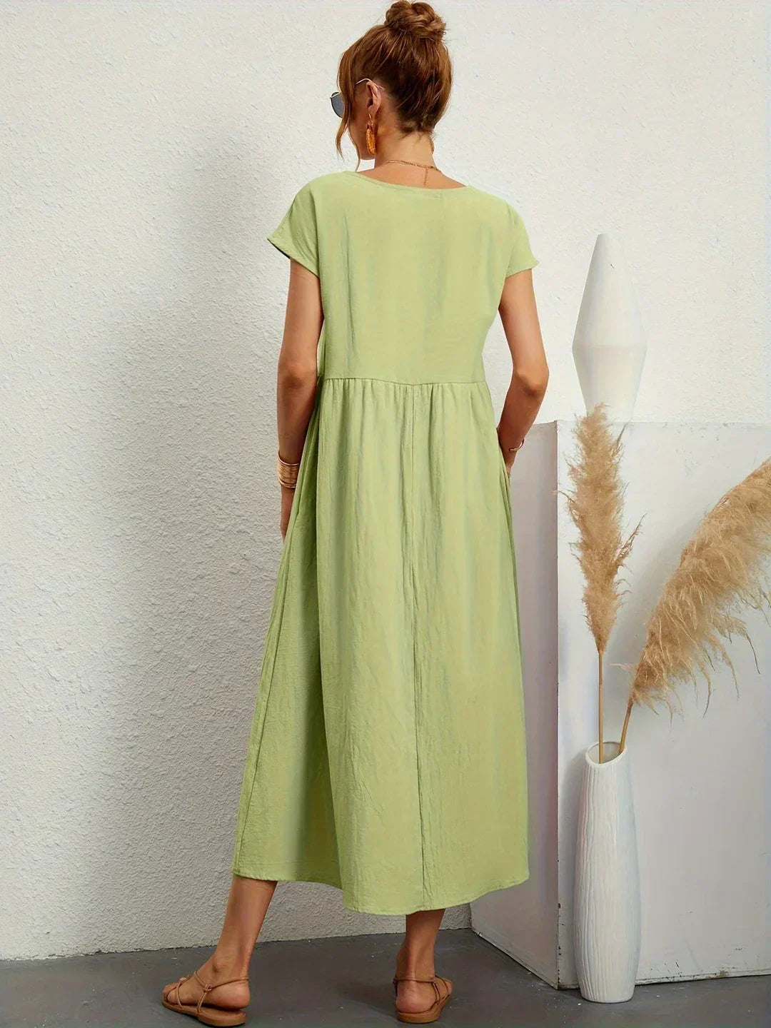GABRIELL — TIMELESS ELEGANCE FLUID MIDI DRESS