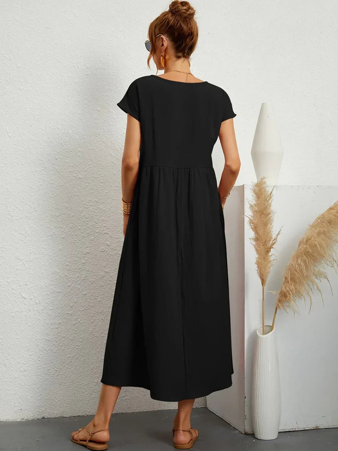GABRIELL — TIMELESS ELEGANCE FLUID MIDI DRESS