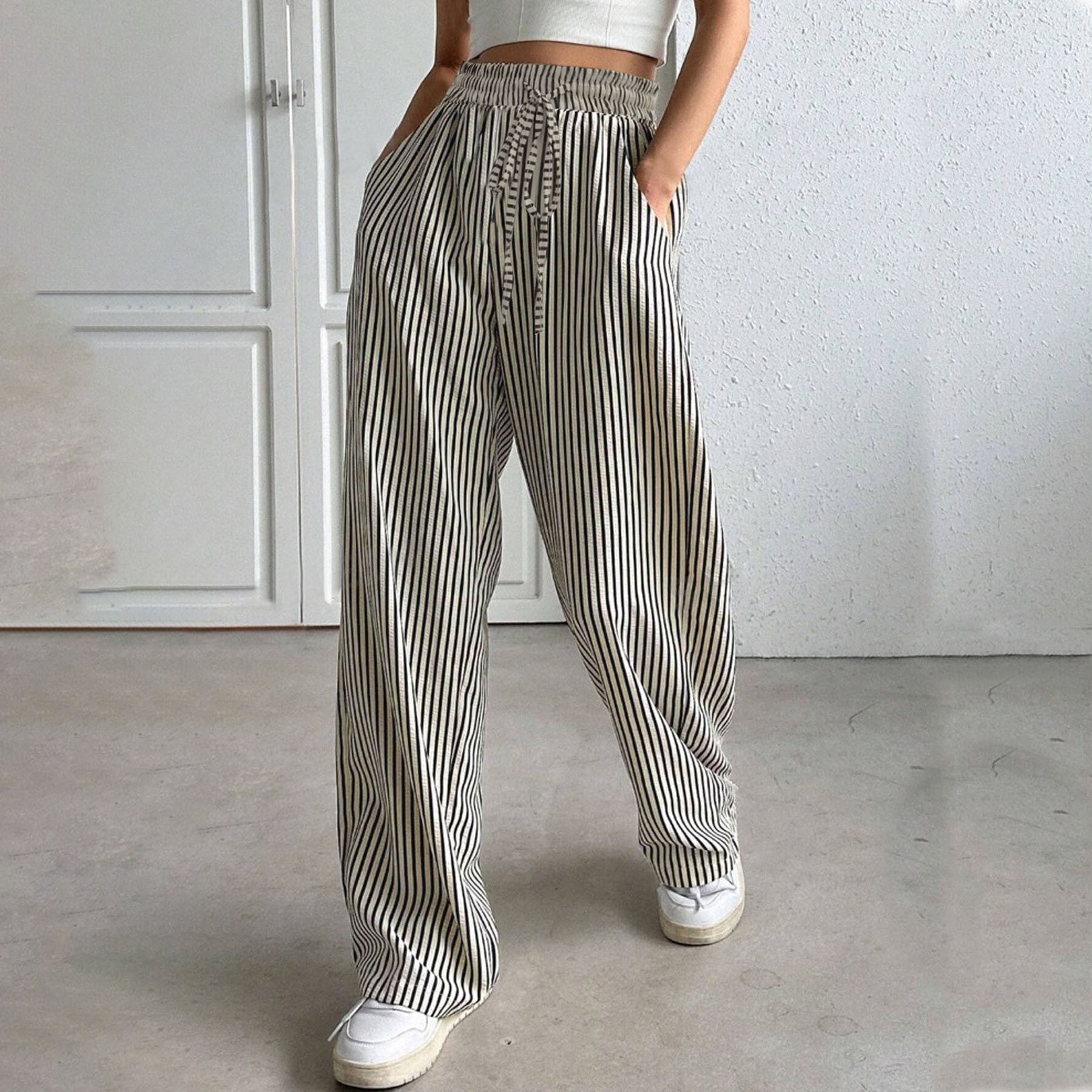 EMERA - RELAXED STRIPED TROUSERS
