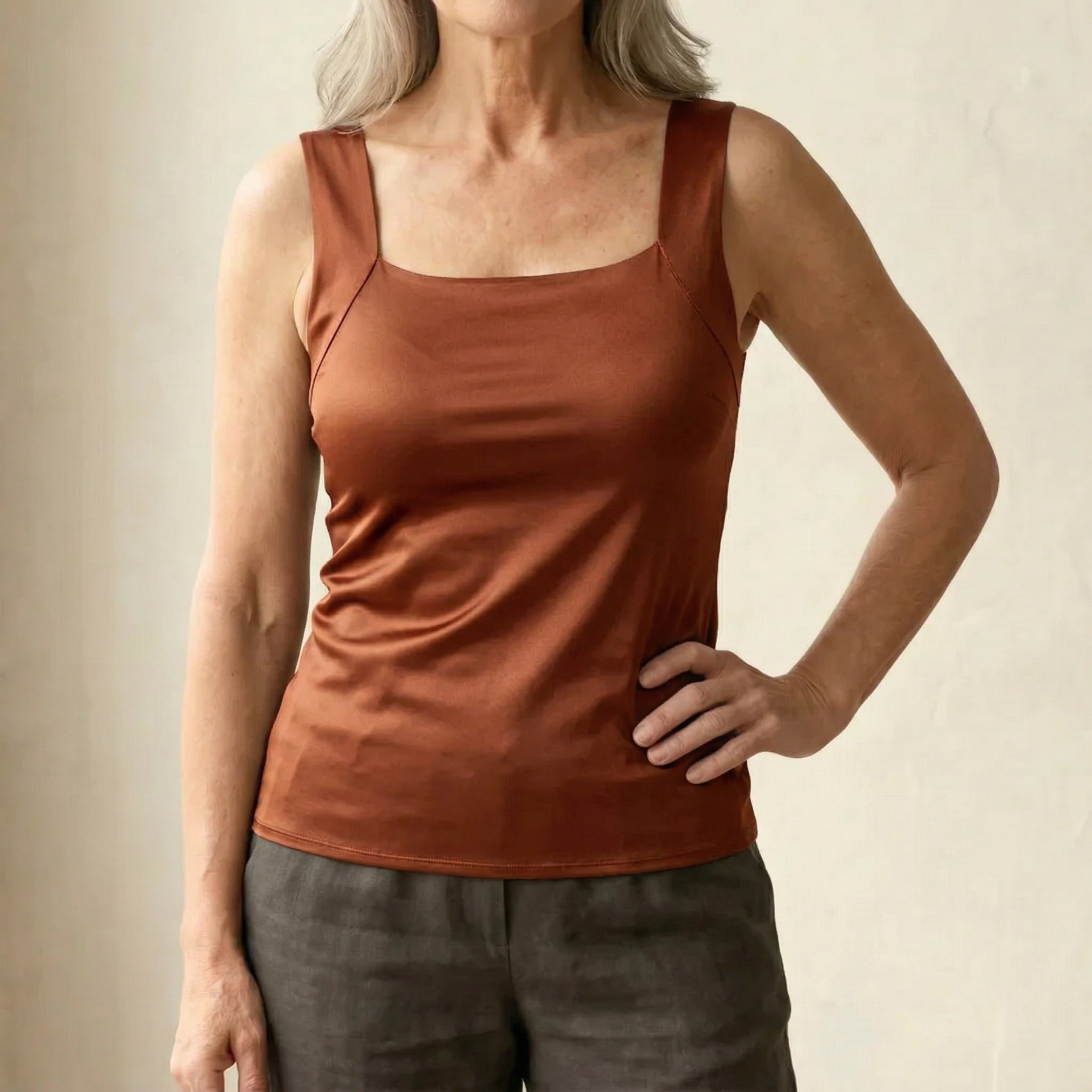 ROXANNE - BUILT-IN COMFORT BRA TANK TOP