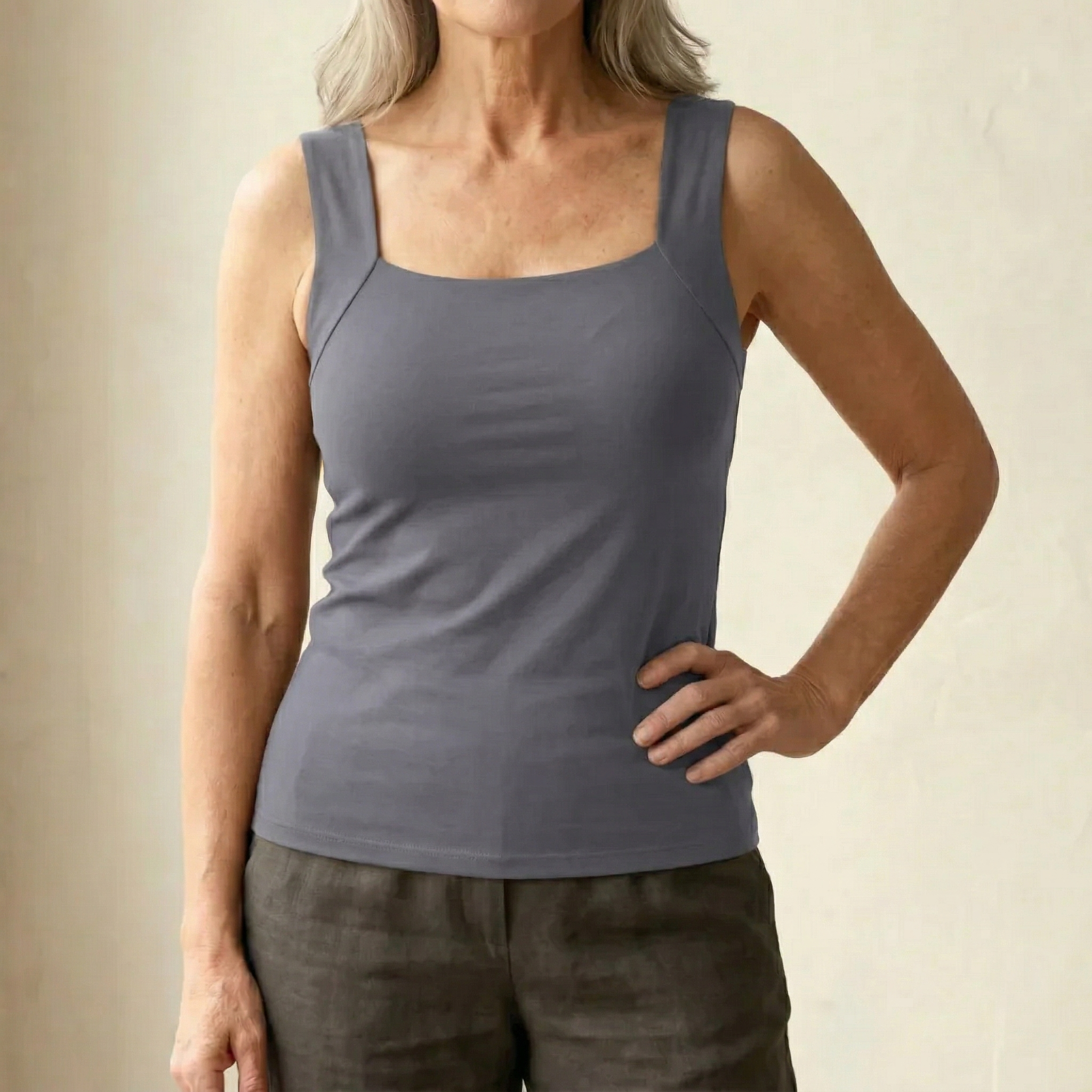 ROXANNE - BUILT-IN COMFORT BRA TANK TOP