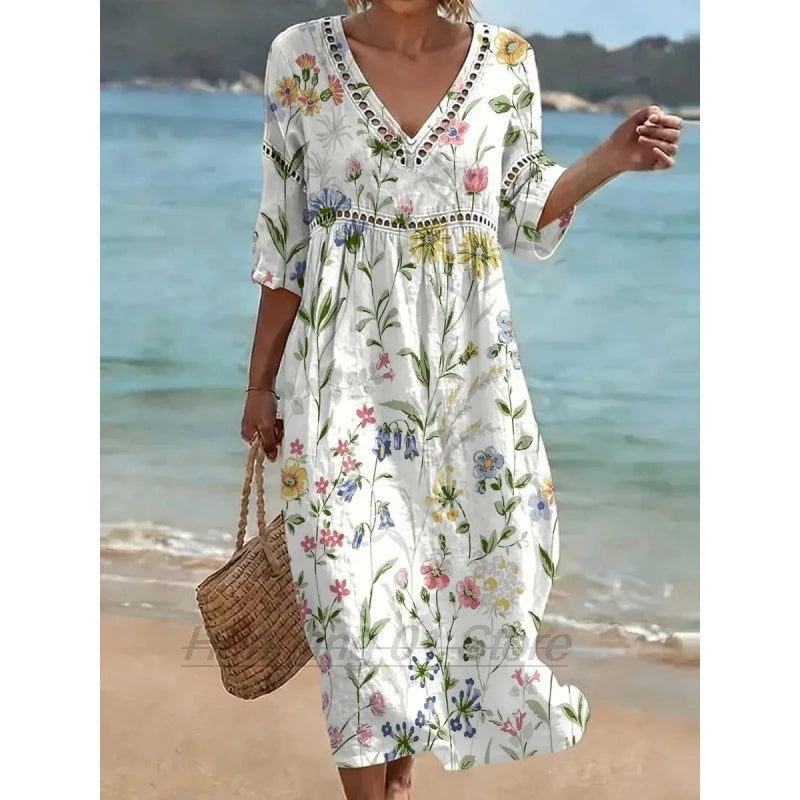 AMÉLIE – FLORAL BEACH MAXI DRESS