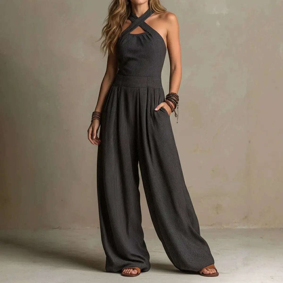 ISLA - CASUAL CHIC WIDE-LEG JUMPSUIT