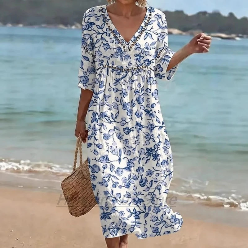 AMÉLIE – FLORAL BEACH MAXI DRESS