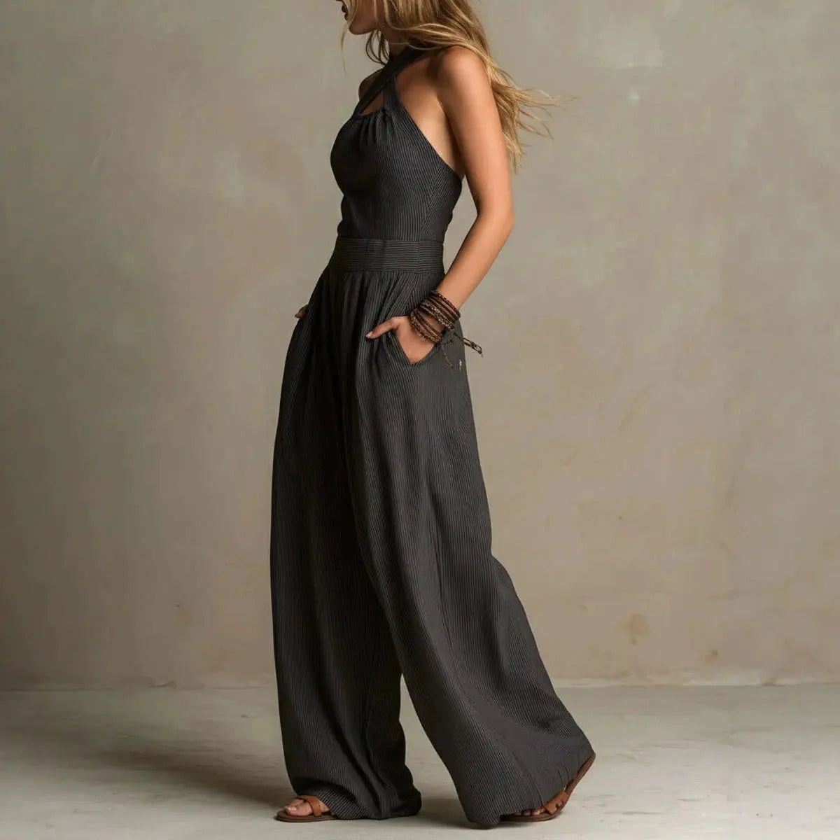 ISLA - CASUAL CHIC WIDE-LEG JUMPSUIT