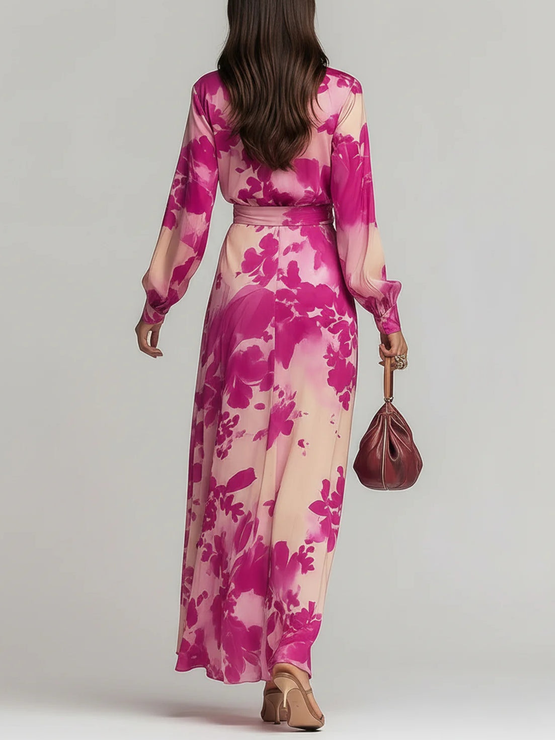 OLIVIA - ELEGANT FLORAL MAXI DRESS