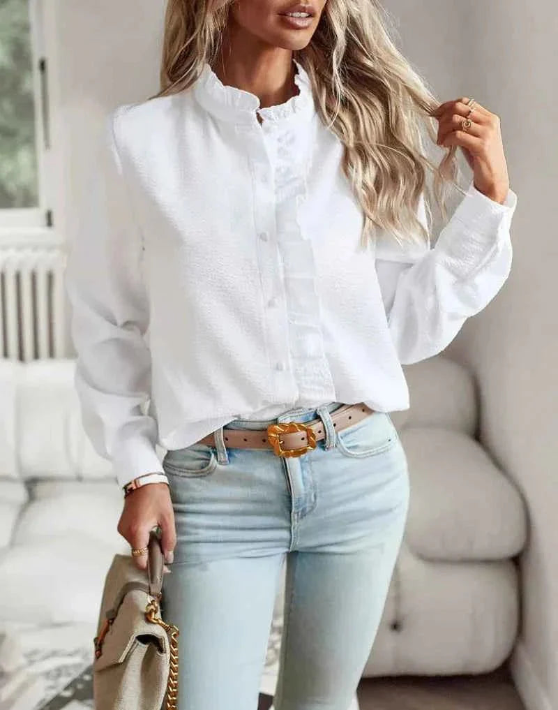 CHARLOTTE – RUFFLE COLLAR BLOUSE
