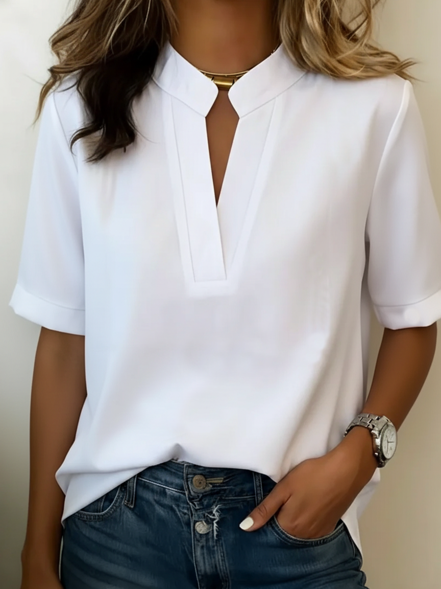 MARGAUX - CHIC V-NECK BLOUSE