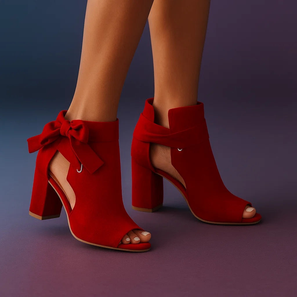 MARCELLA – ELEGANT BOW HEEL SANDALS
